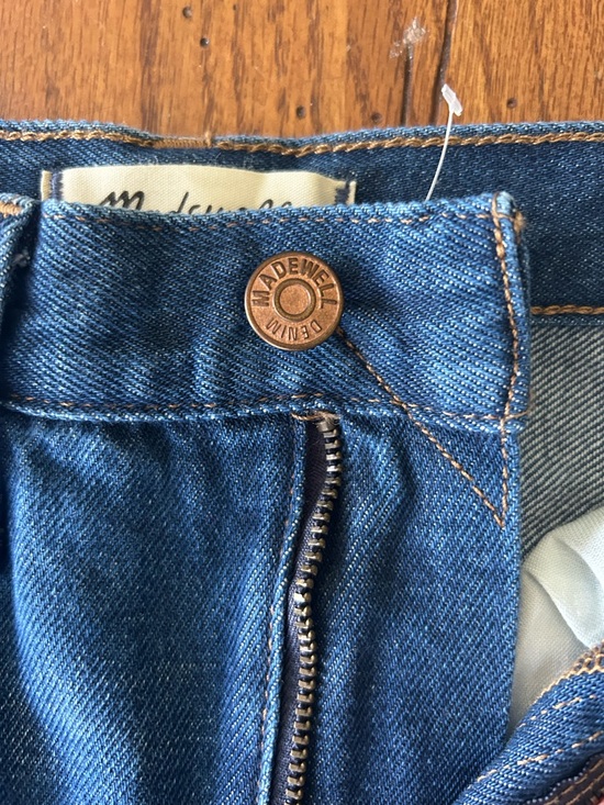 Madewell Mid-Rise Wide Leg Jeans in Dark Blue - Picture 8 of 8